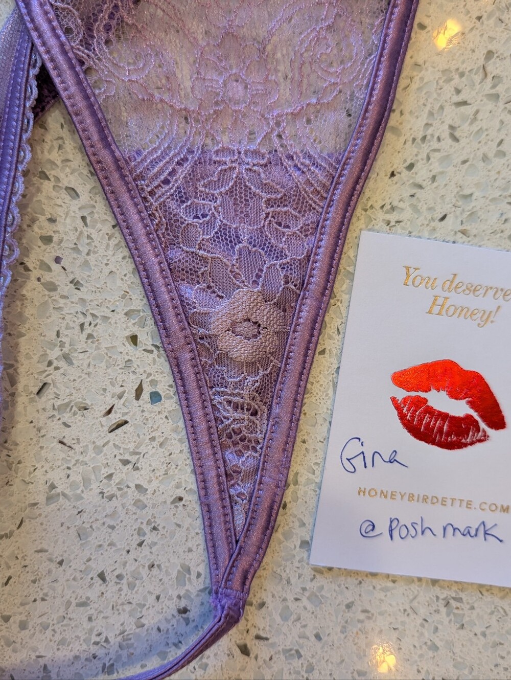 Honey Birdette Roison Purple L suspenders - Picture 6 of 7